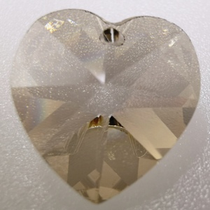 14mm Swarovski heart Silver Shade